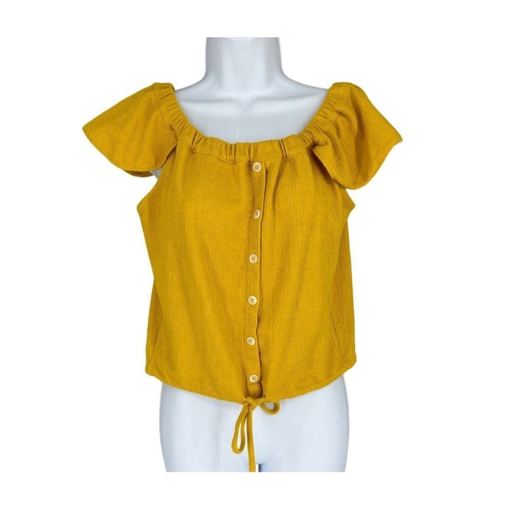 Madewell Tops Madewell Off-The-Shoulder‎ Texture Thread Top Size Small
